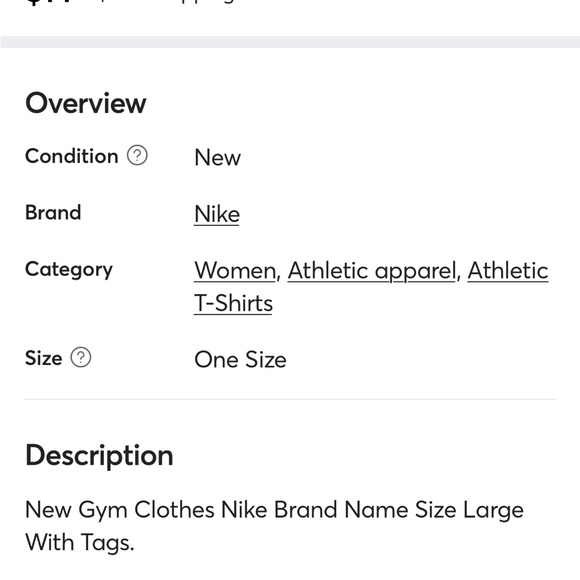 New Nike Dri Fit Women’s Size Large New With Tags . - Picture 5 of 6